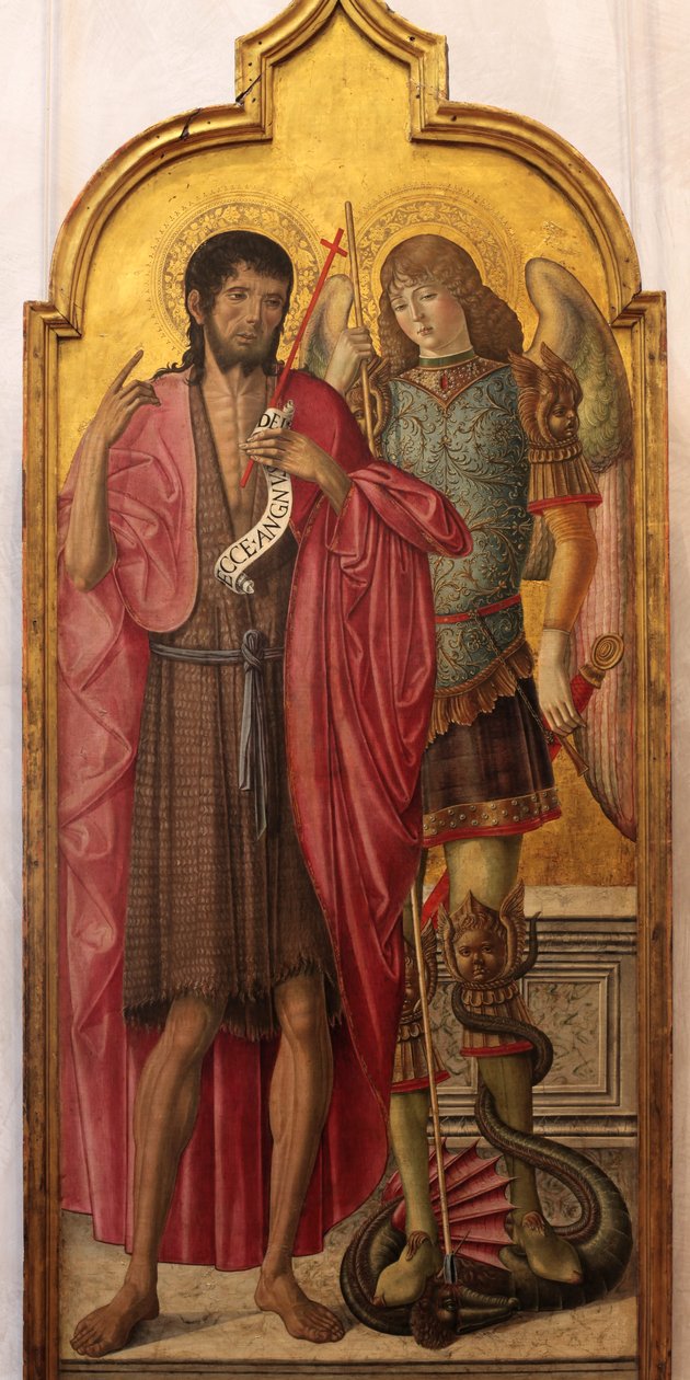 Saint John the Baptist and Saint Michael by Benvenuto di Giovanni