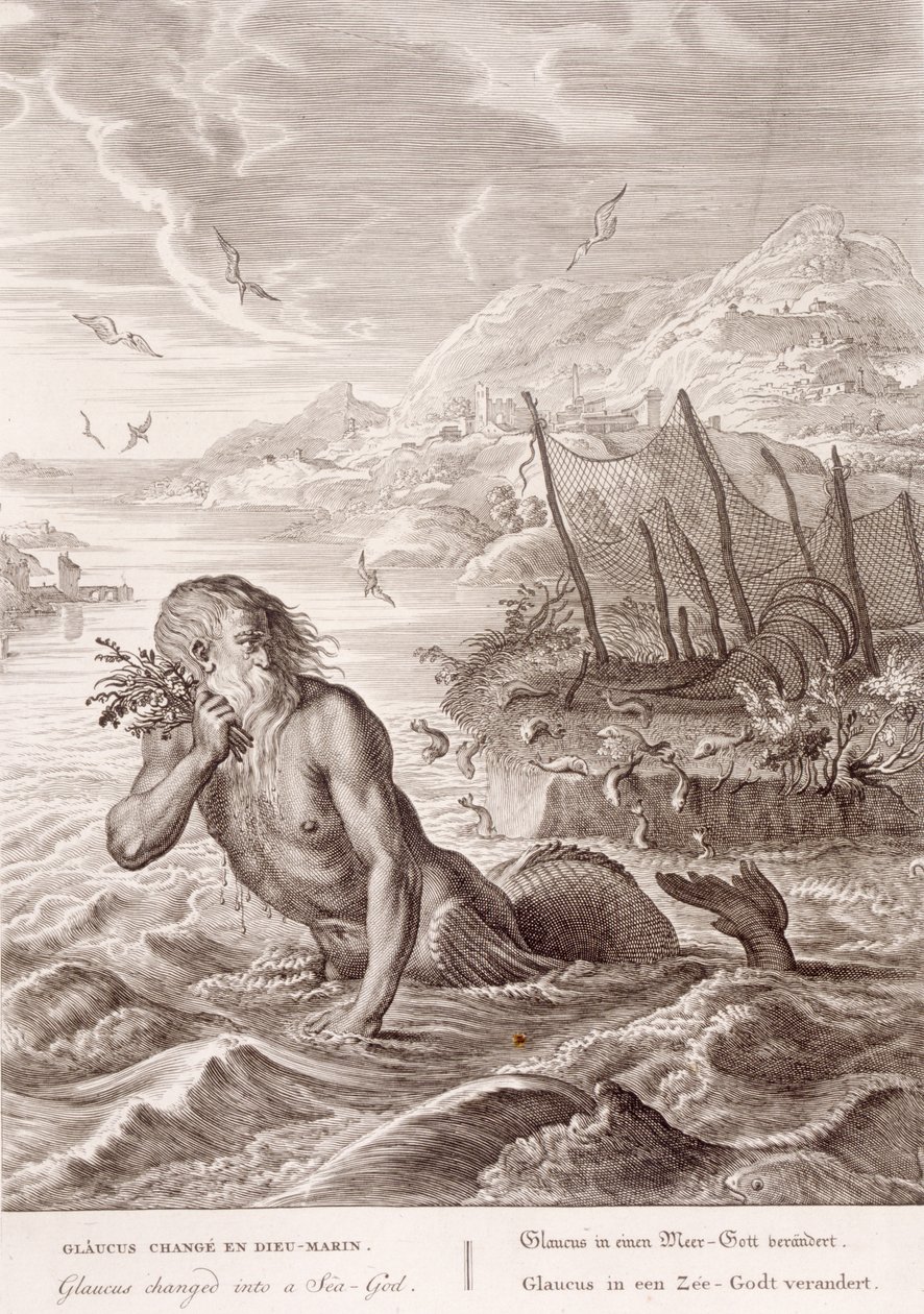 Glaucus Turned into a Sea-God by Bernard Picart