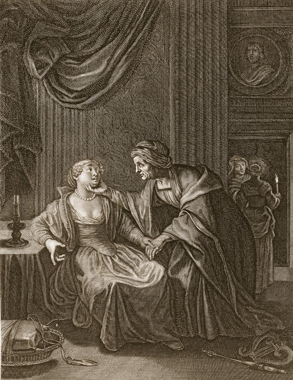 Leucothoe Seduced by Apollo in the Shape of Eurynome, 1731 by Bernard Picart