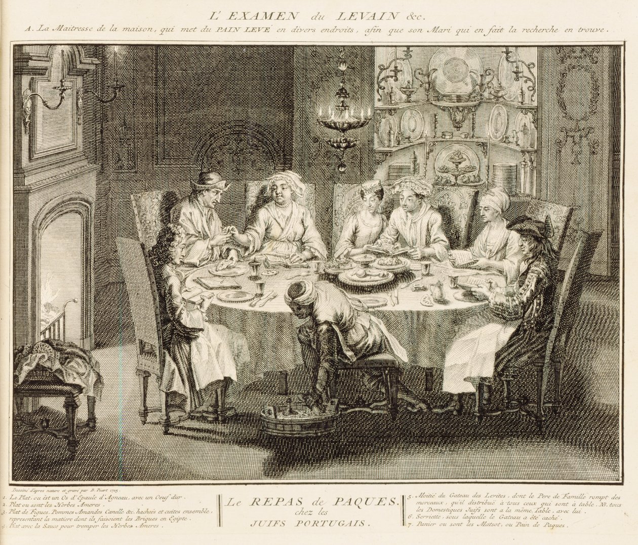 Portuguese Jews Celebrating the Feast of Passover, illustration from 