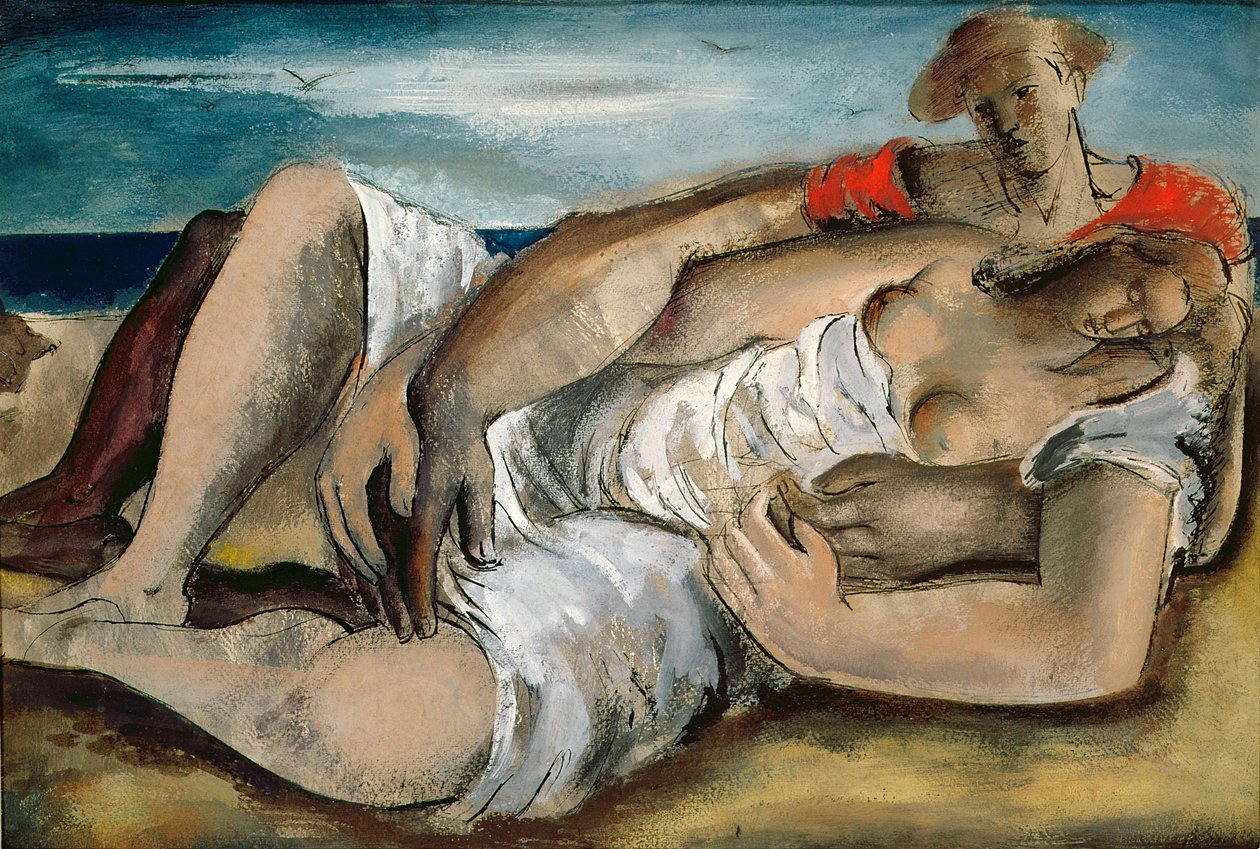 Lovers on the Beach by Bernard Meninsky