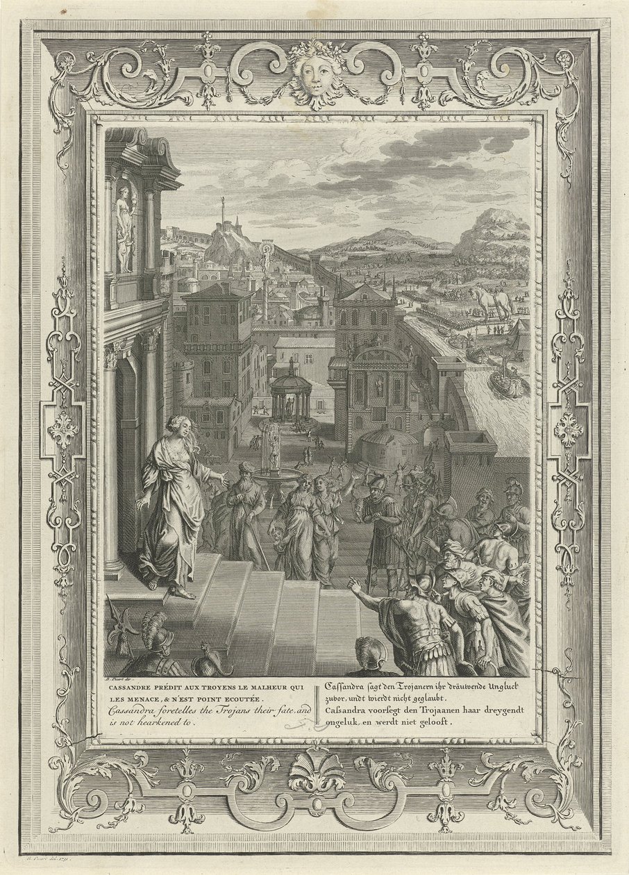 Cassandra predicts the downfall of Troy by Bernard Picart