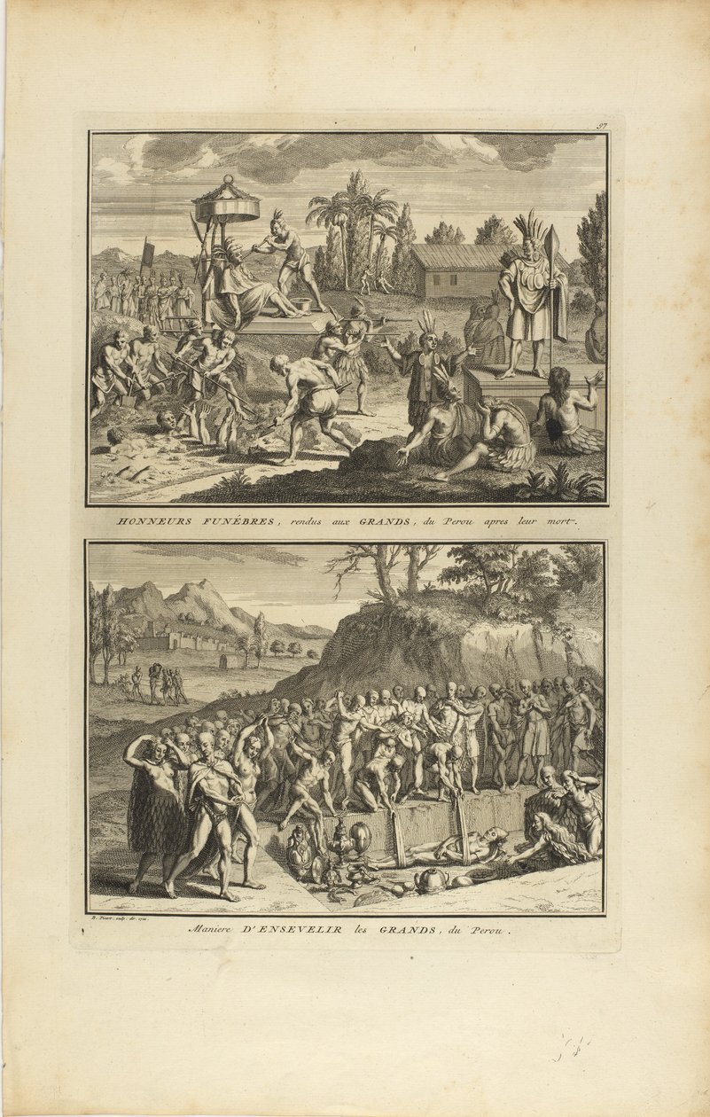 Funeral Honors.../Manner of Burial by Bernard Picart
