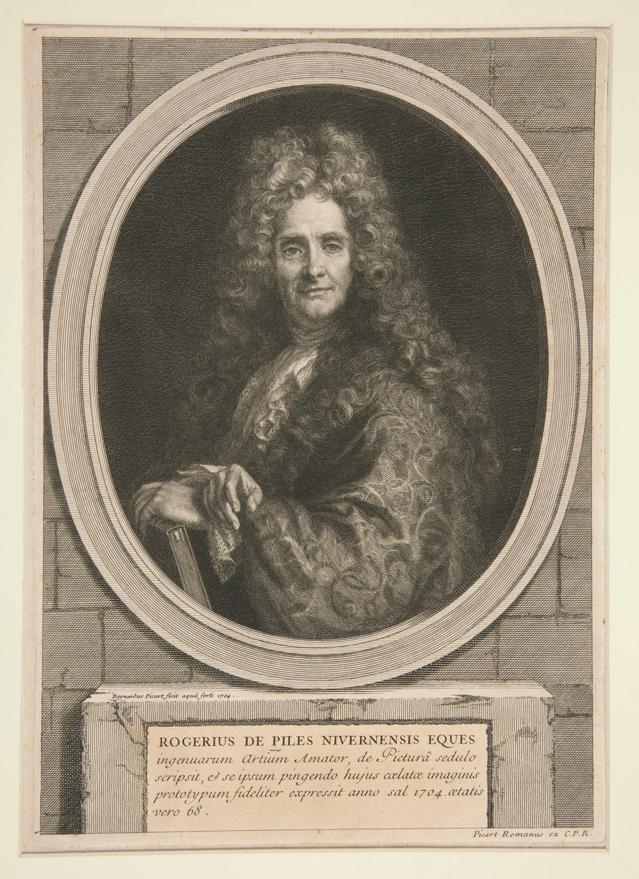 Portrait of Roger de Piles by Bernard Picart