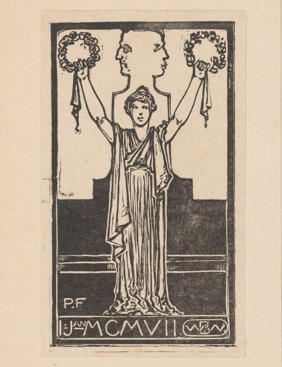 Woman in Roman Garb by Bernard Willem Wierink