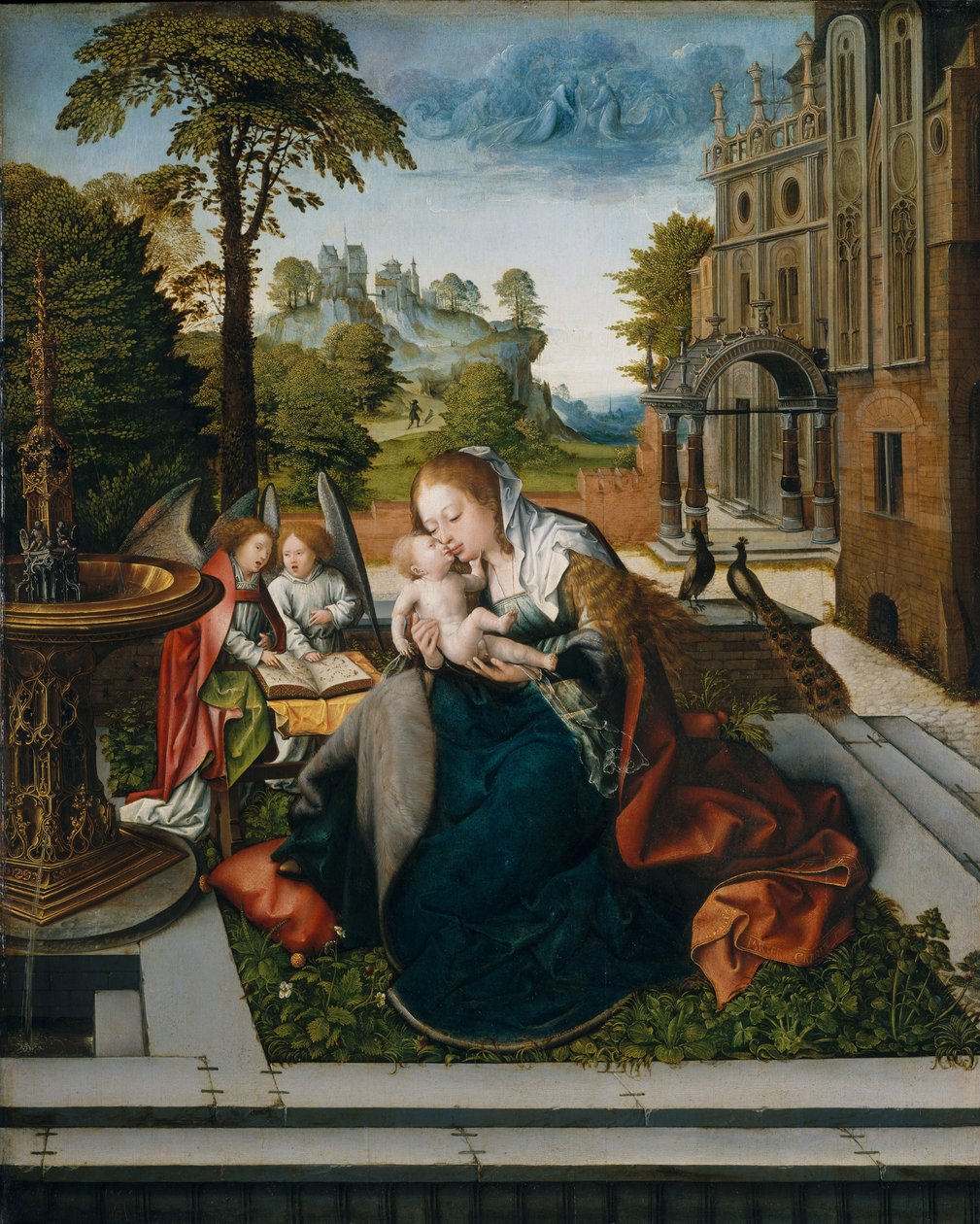 Virgin and Child with Angels by Bernard van Orley