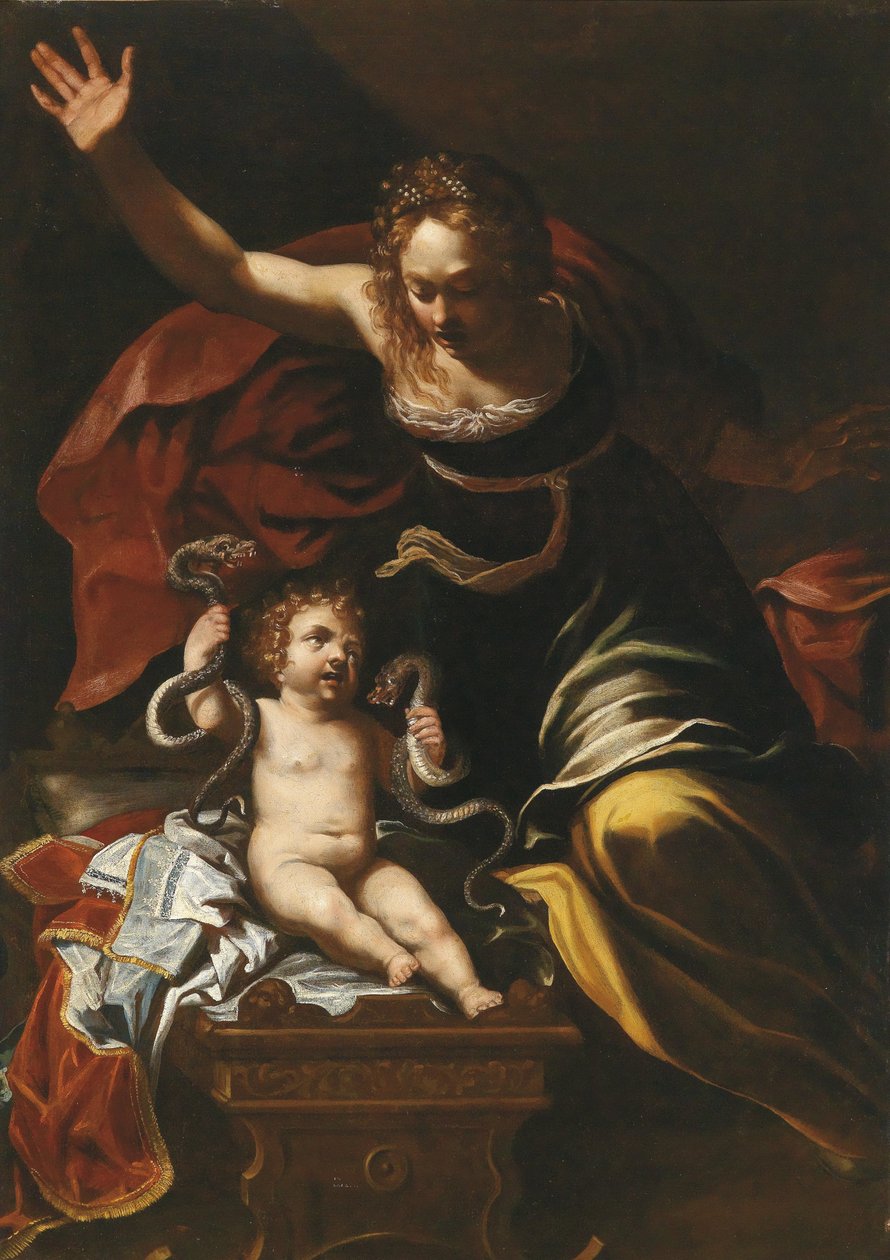 Scene from the Childhood of Hercules by Bernardino Mei