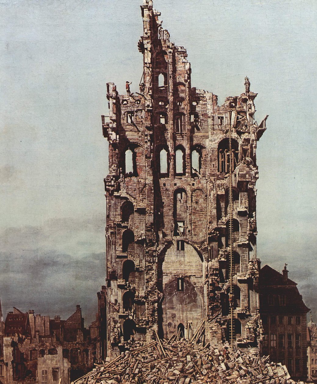 View of Dresden, The Ruins of the Kreuzkirche, seen from the East by Bernardo Bellotto