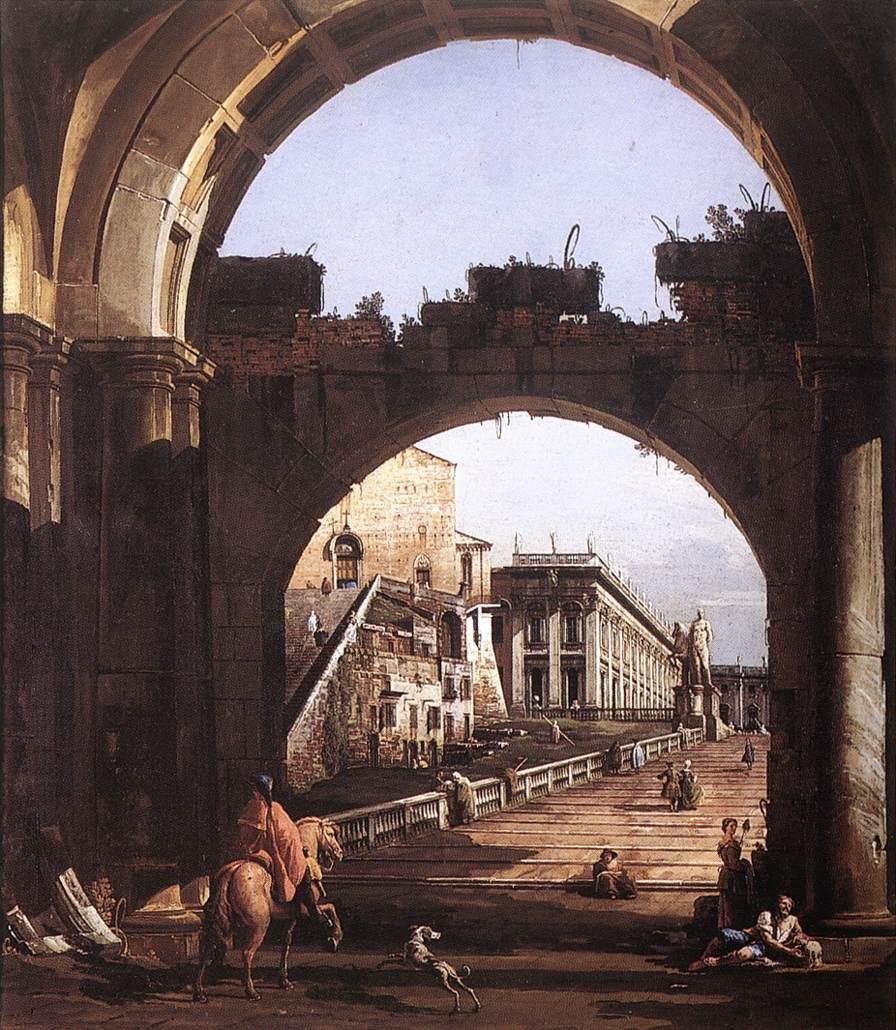 Capriccio of the Capitol by Bernardo Bellotto