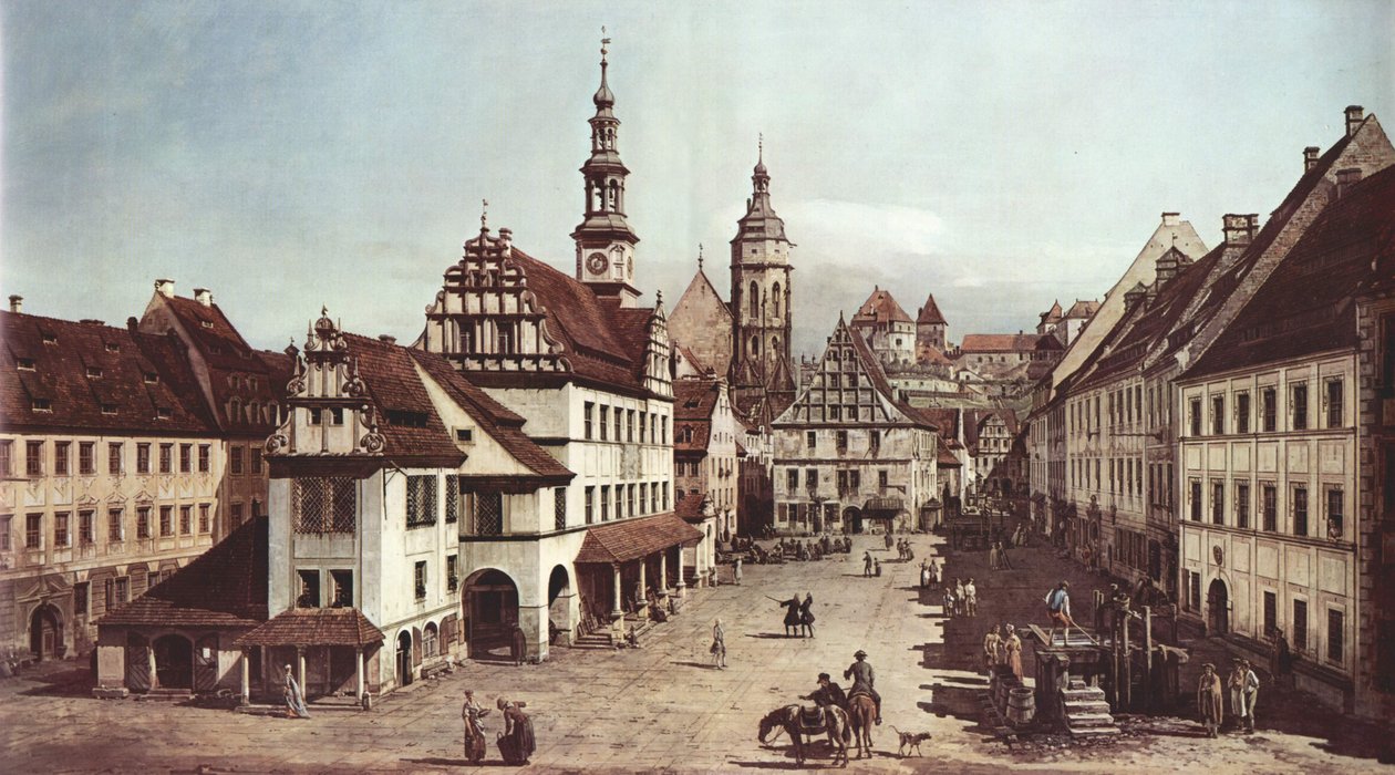 The Marketplace of Pirna by Bernardo Bellotto