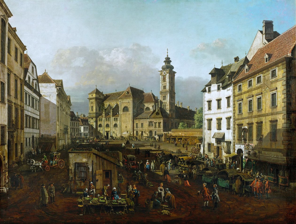 Freyung in Vienna: View from Southeast by Bernardo Bellotto