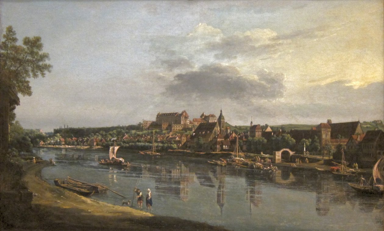 Pirna Seen from the Right Bank of the Elbe by Bernardo Bellotto