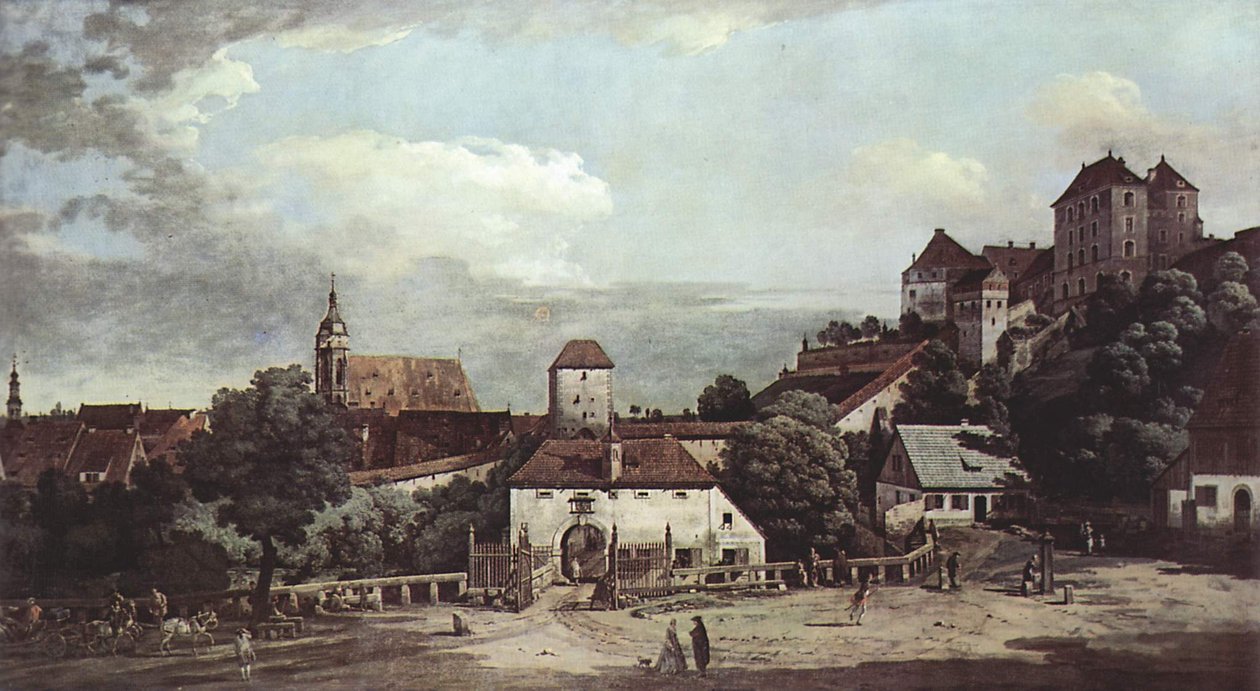 Pirna Seen from the South Side, with Fortifications and Upper Gate by Bernardo Bellotto