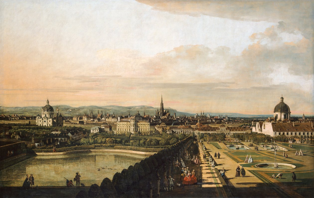 Vienna Viewed from the Belvedere Palace by Bernardo Bellotto