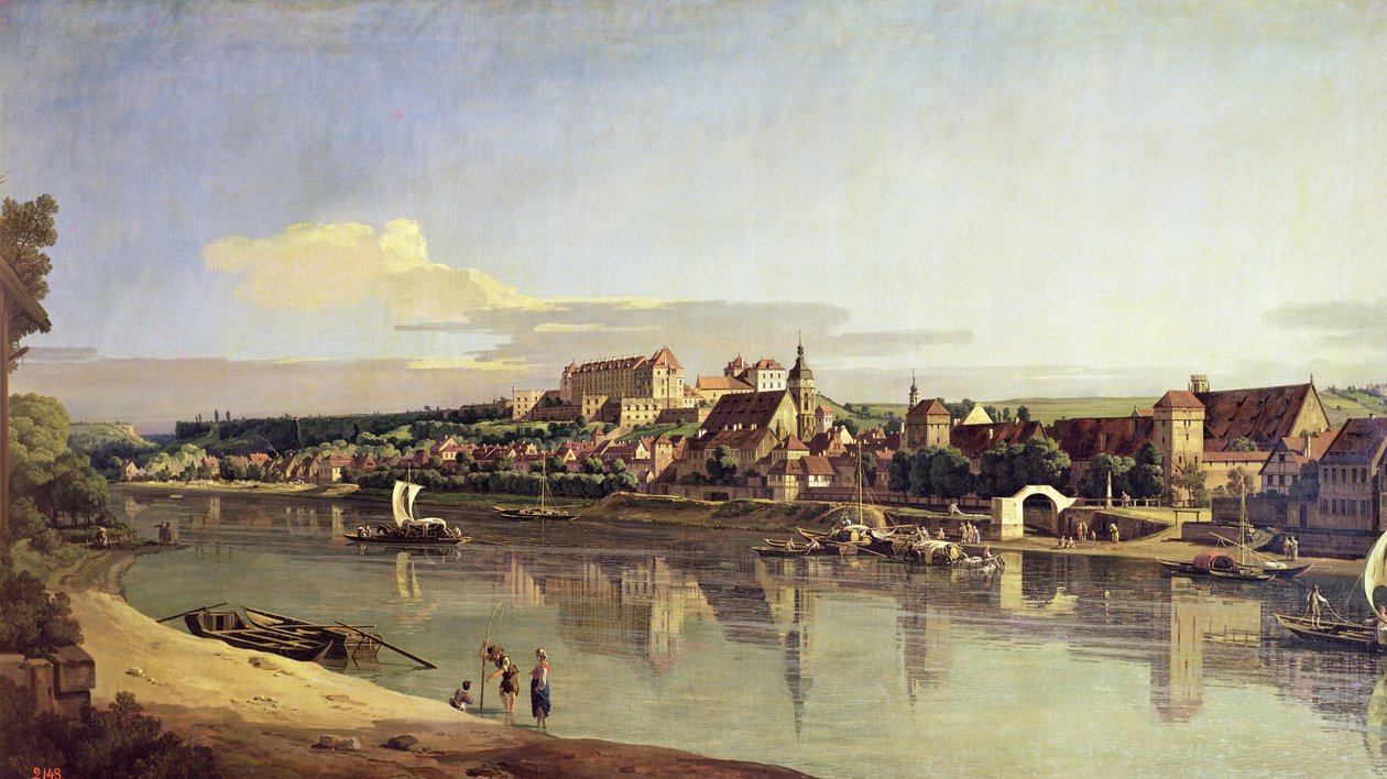 View of Pirna from the Right Bank of the Elbe, c.1753 by Bernardo Bellotto