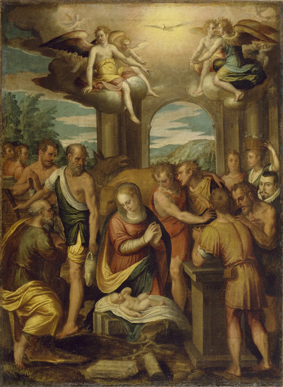 Adoration of the Shepherds, 1582 by Bernardo Castello