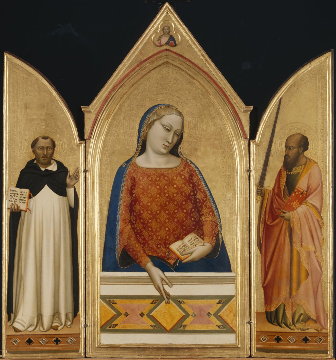 The Virgin Mary with Saints Thomas Aquinas and Paul, c.1335 by Bernardo Daddi