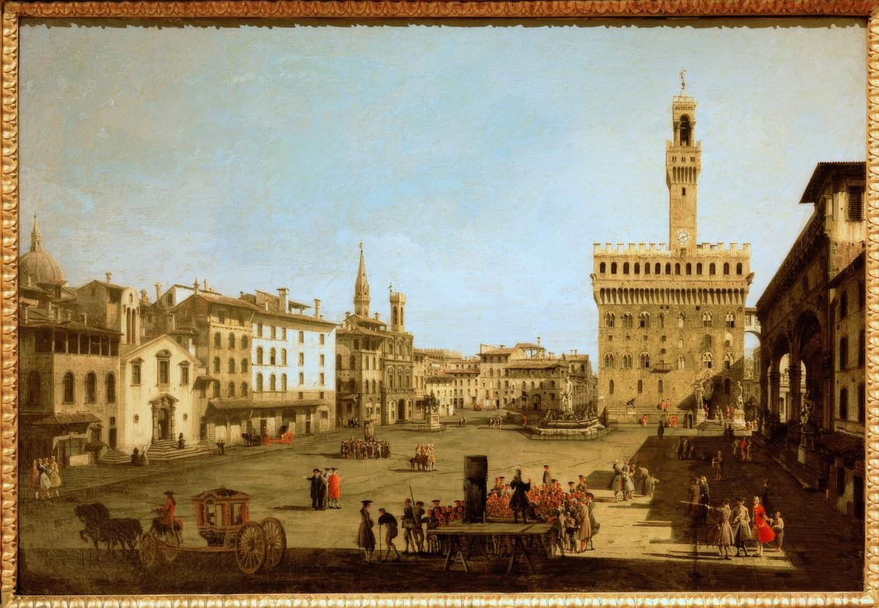 Piazza della Signoria by Bernardo Bellotto