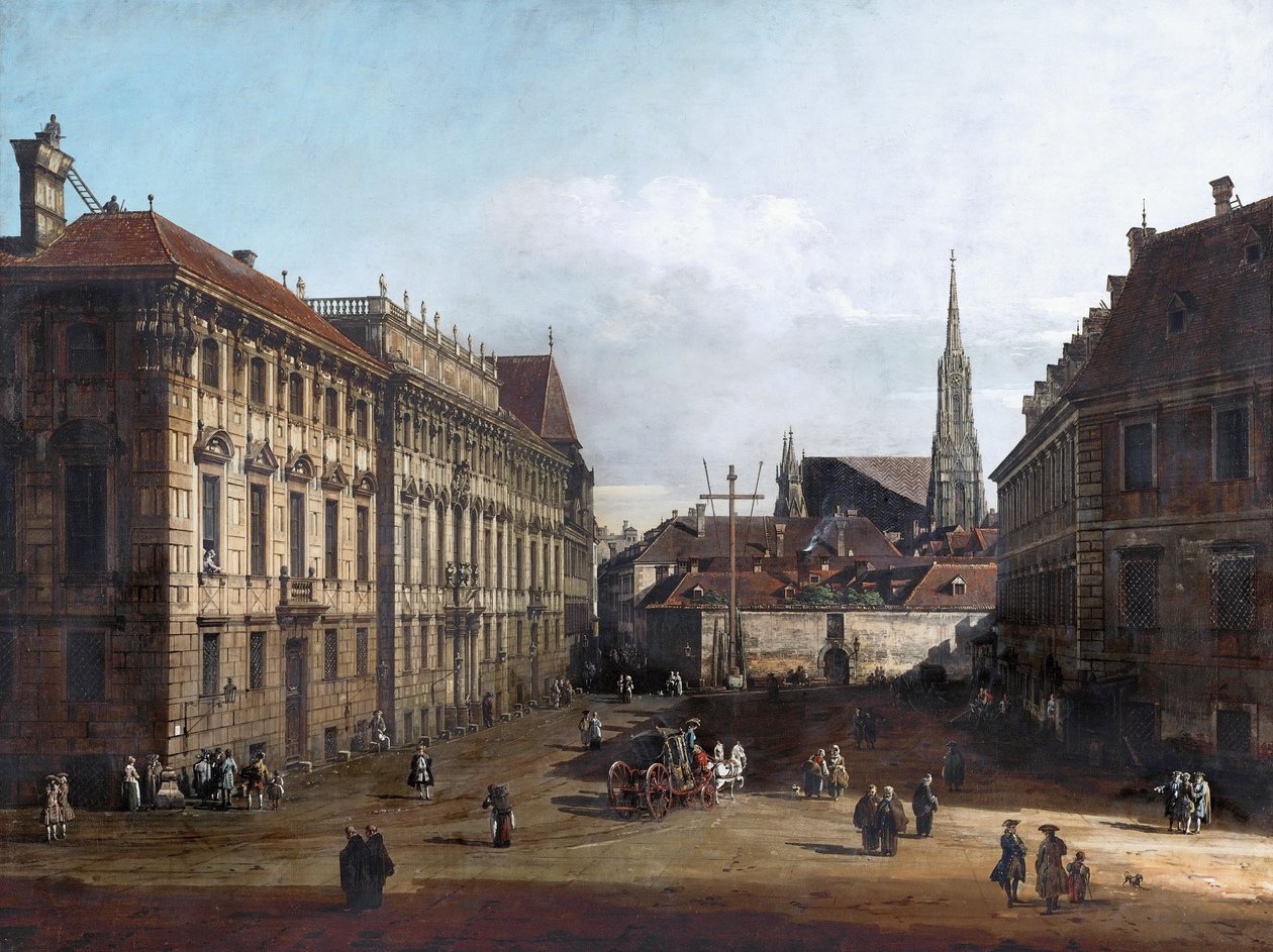 The Lobkowitzplatz in Vienna by Bernardo Bellotto