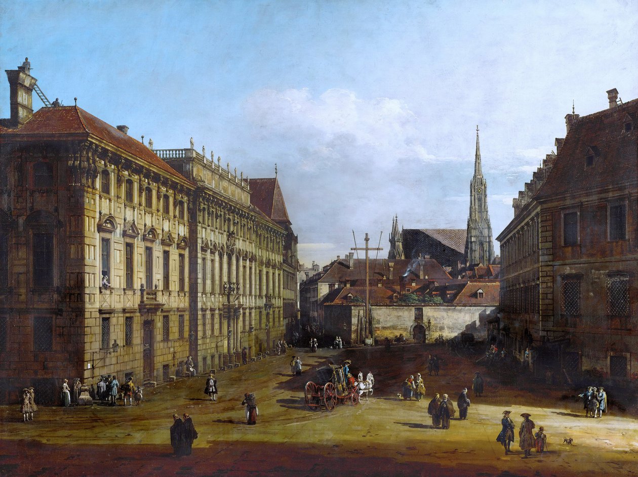 Vienna, the Lobkowitzplatz by Bernardo Bellotto
