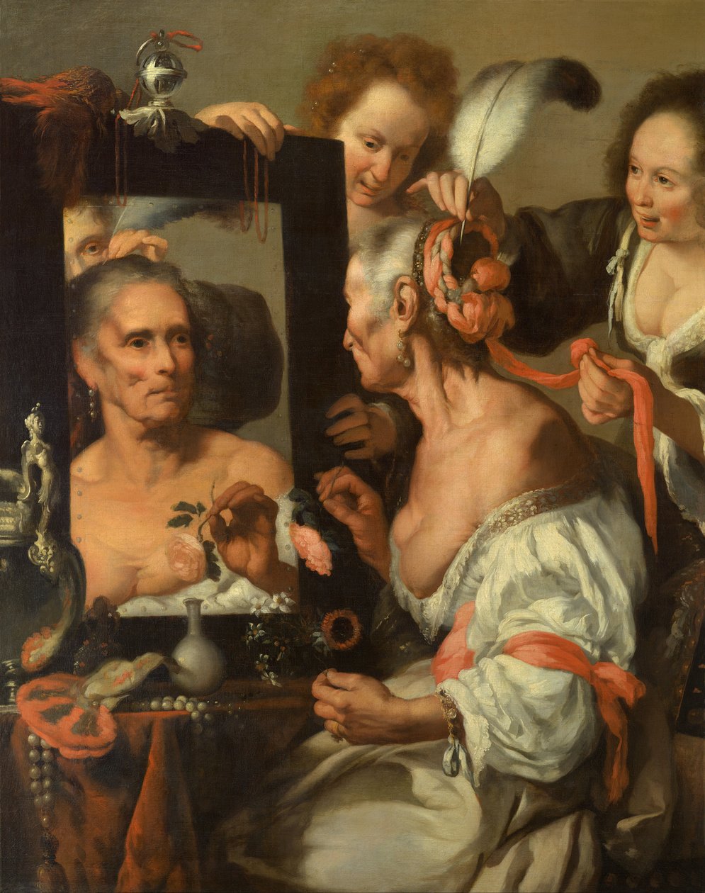 Allegory of Impermanence (Old Coquette) by Bernardo Strozzi