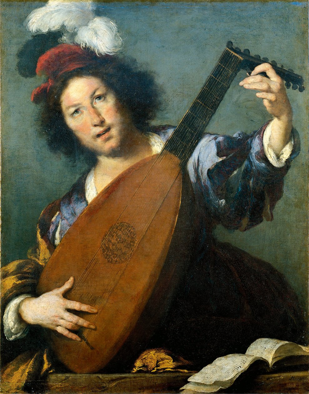 The Lute Player by Bernardo Strozzi