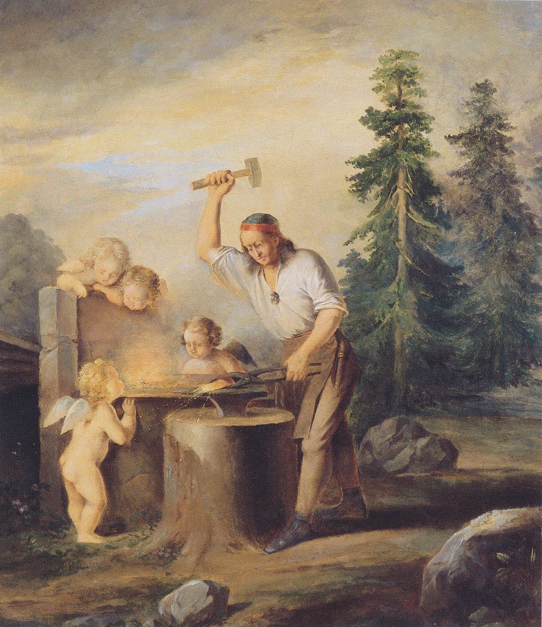 Ilmarinen Forging the Sampo by Berndt Godenhjelm