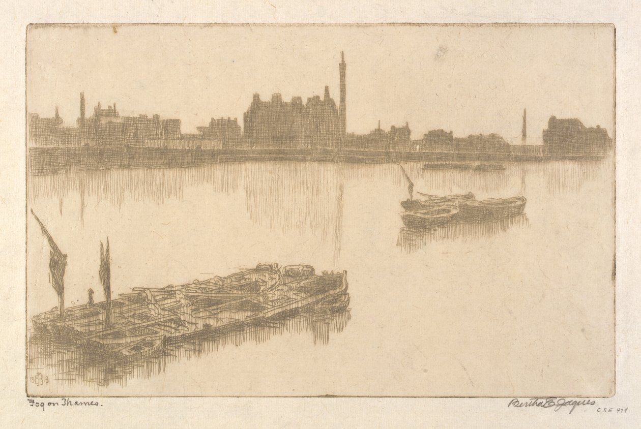 Fog on Thames by Bertha E. Jaques