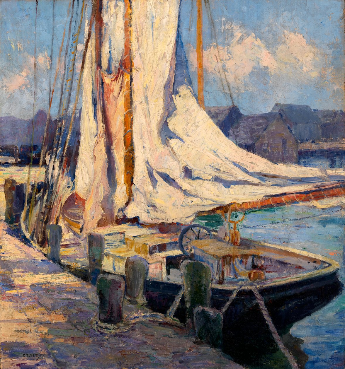 Wharf Scene, Gloucester by Bertha Eversfield Perrie