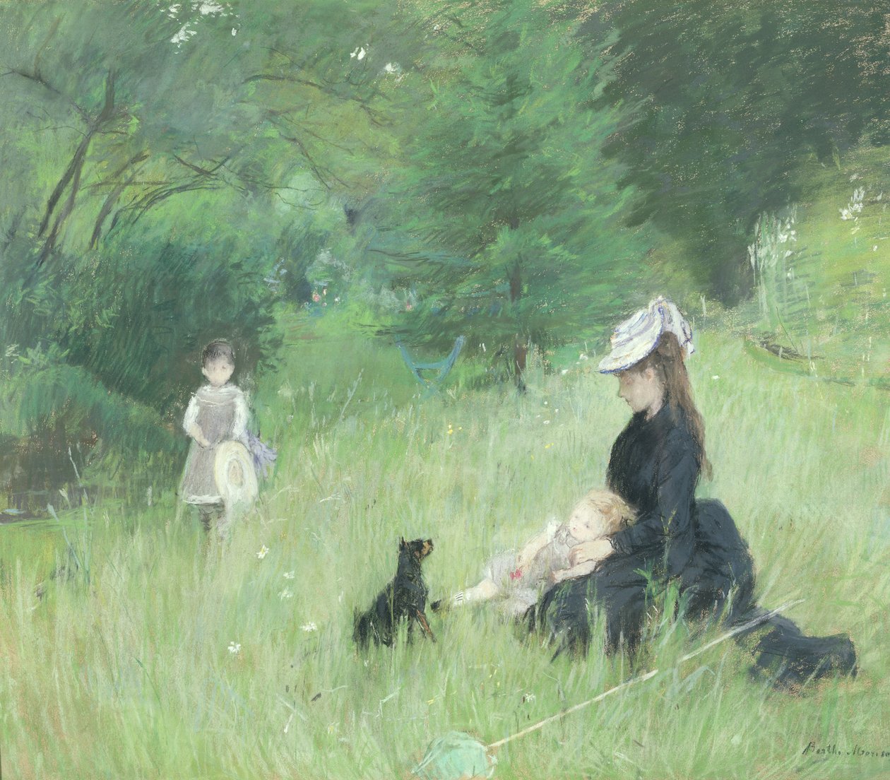 In a Park, c.1874 by Berthe Morisot
