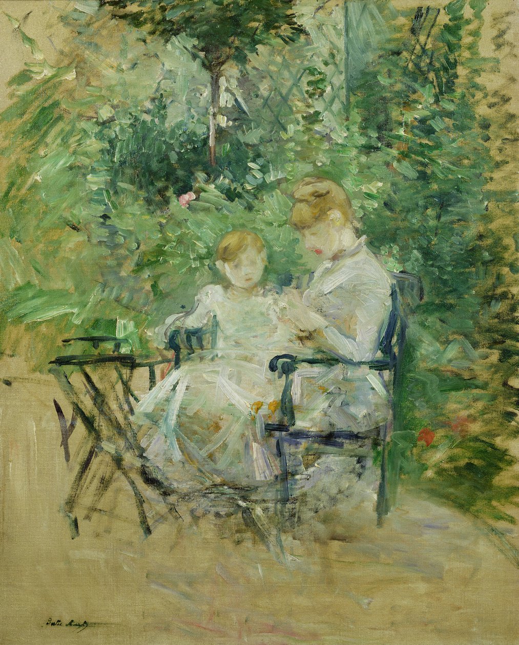 In the Garden, c.1885 by Berthe Morisot