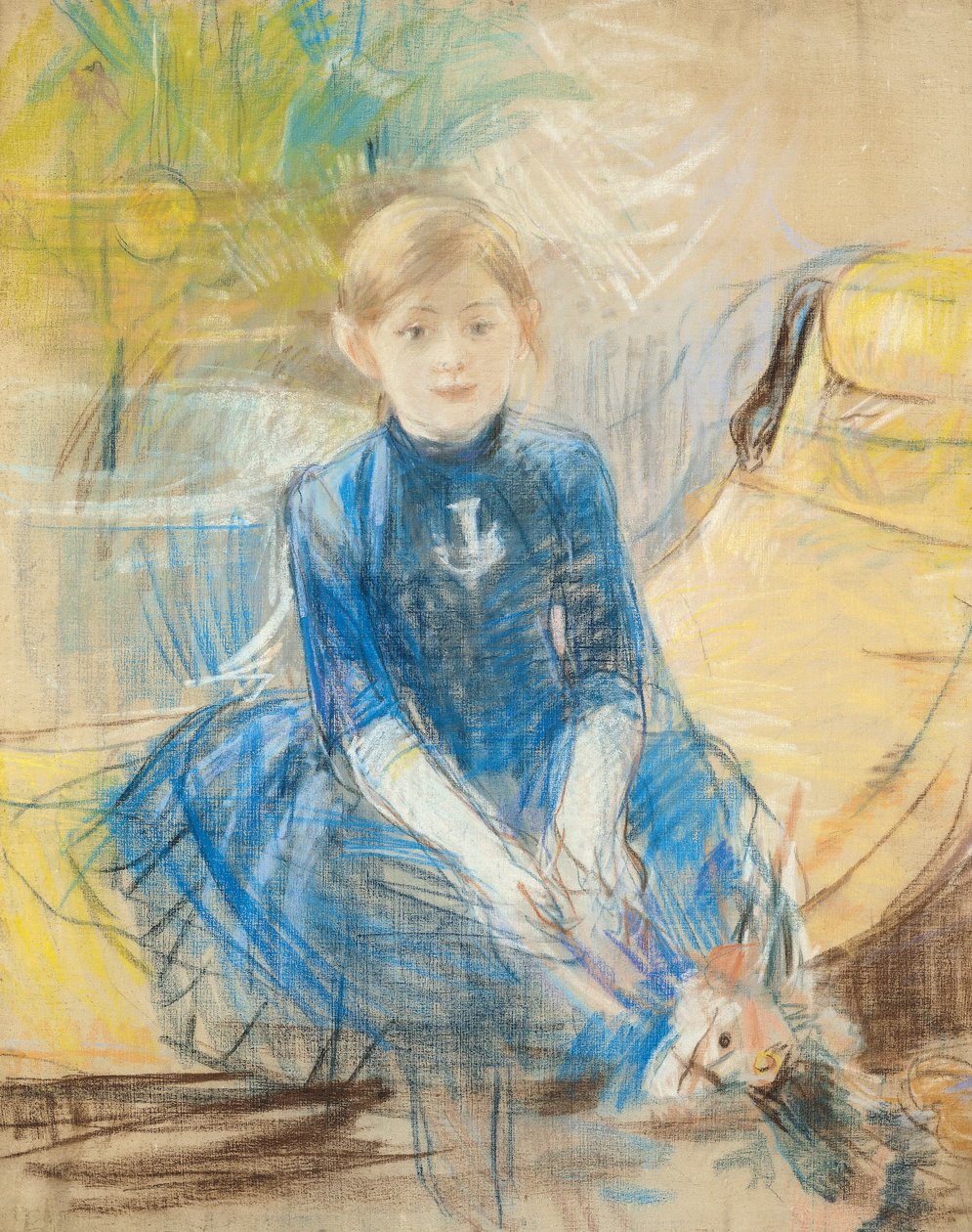 Little Girl with a Blue Jersey, 1886 by Berthe Morisot