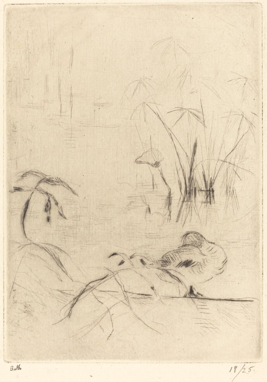 Ducks at Rest on the Bank by Berthe Morisot