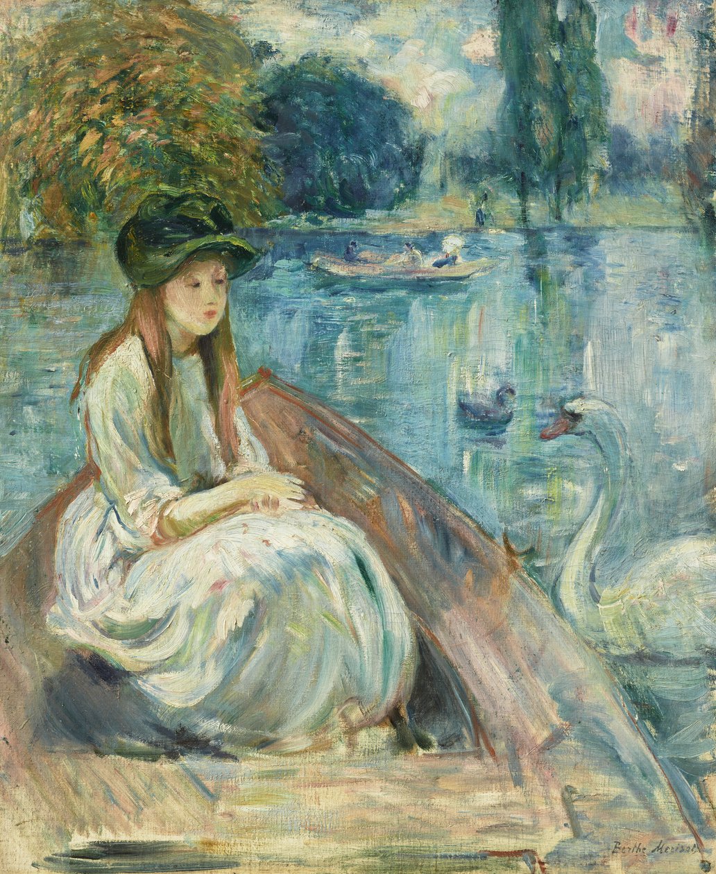 Jeanne Fourmanoir on the Lake by Berthe Morisot