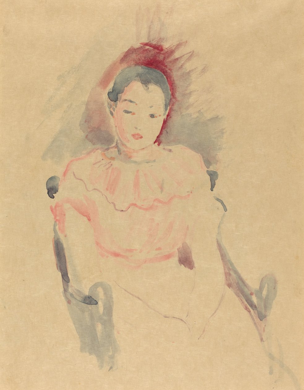 Girl Seated by Berthe Morisot