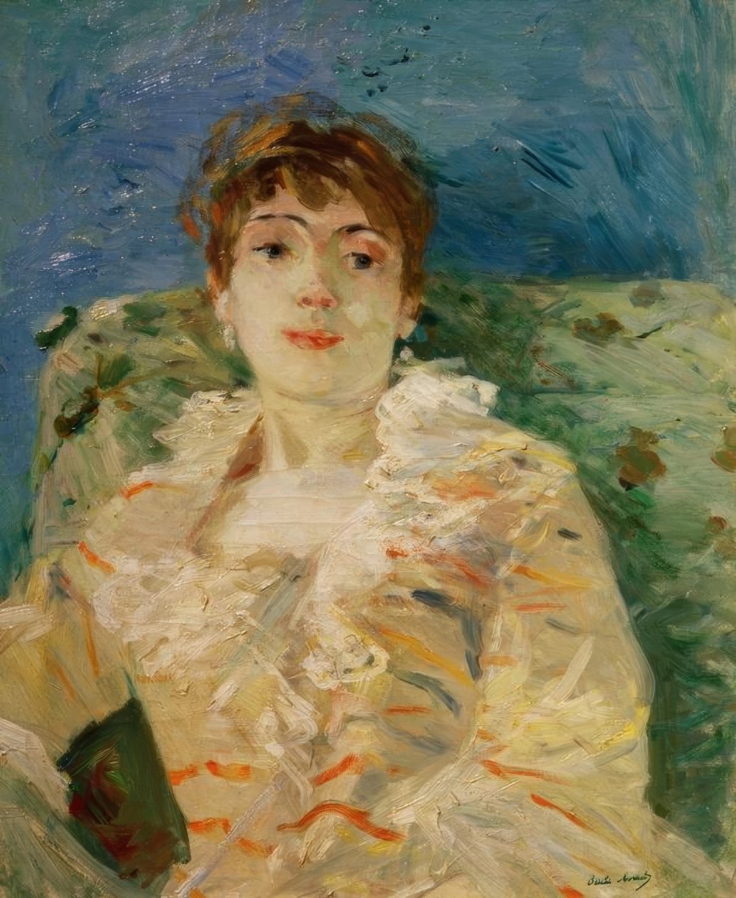 Young Woman on the Sofa by Berthe Morisot