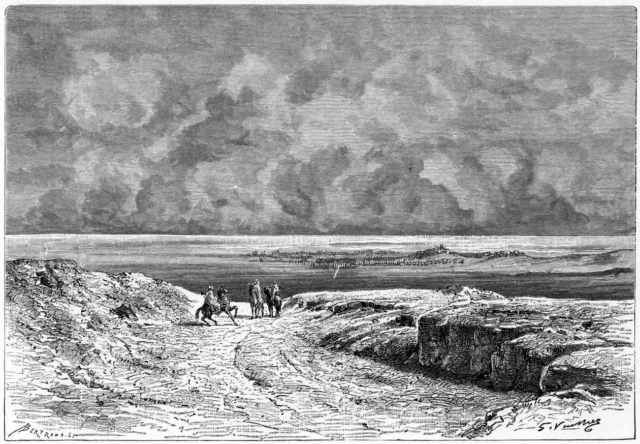 Nafta and the Shott-el-jerid, c1890 by Auguste Bertrand