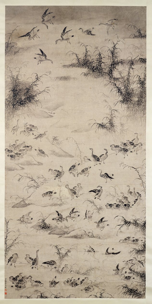 One Hundred Geese by Bian Shoumin