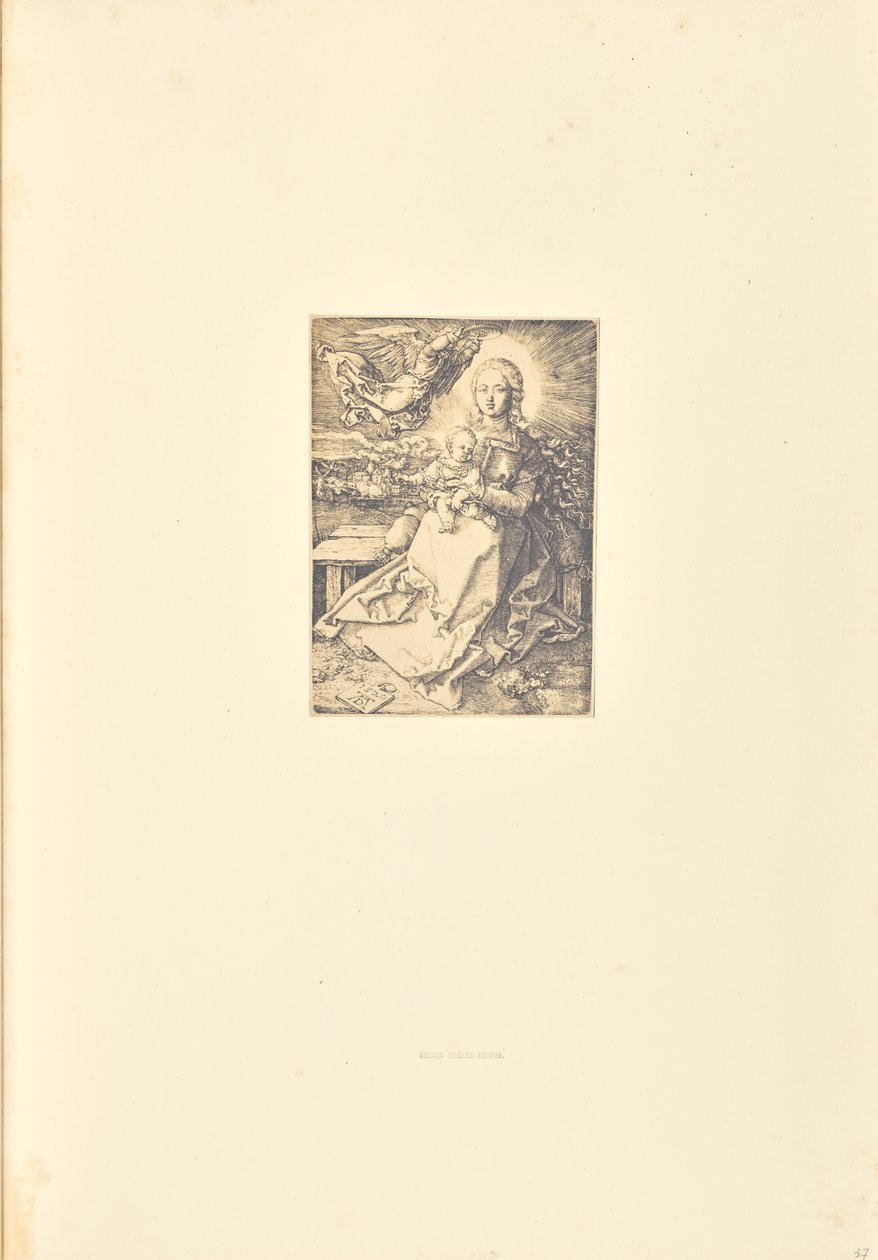 The Virgin Crowned by an Angel by Bisson Frères