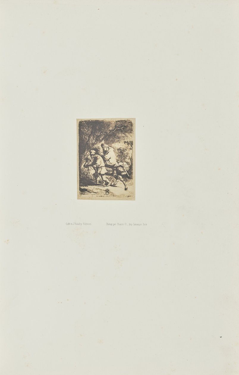 The Flight into Egypt: Small Plate by Bisson Frères