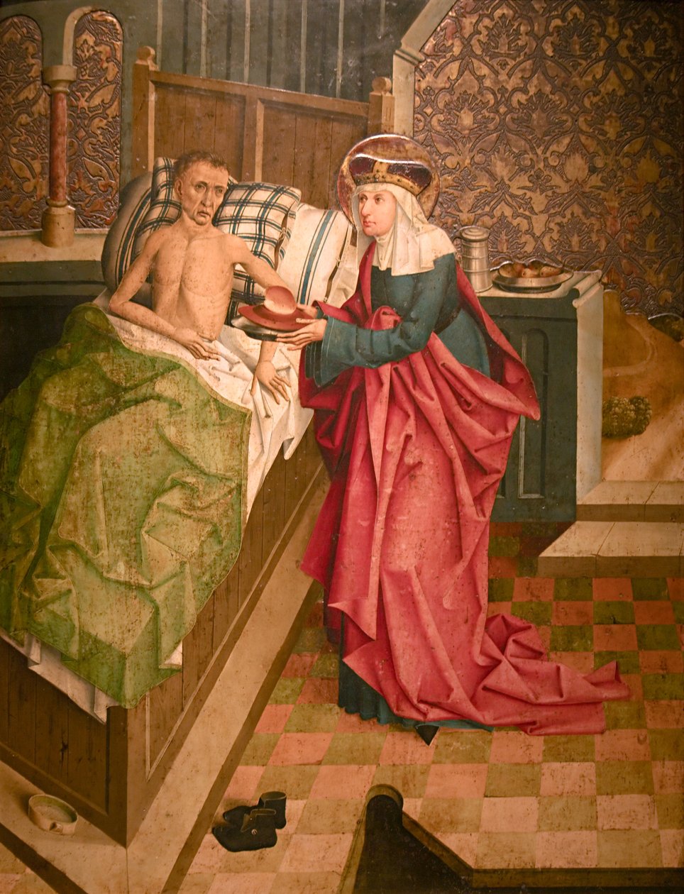 Saint Agnes of Bohemia Tending the Sick by Bohemian Master