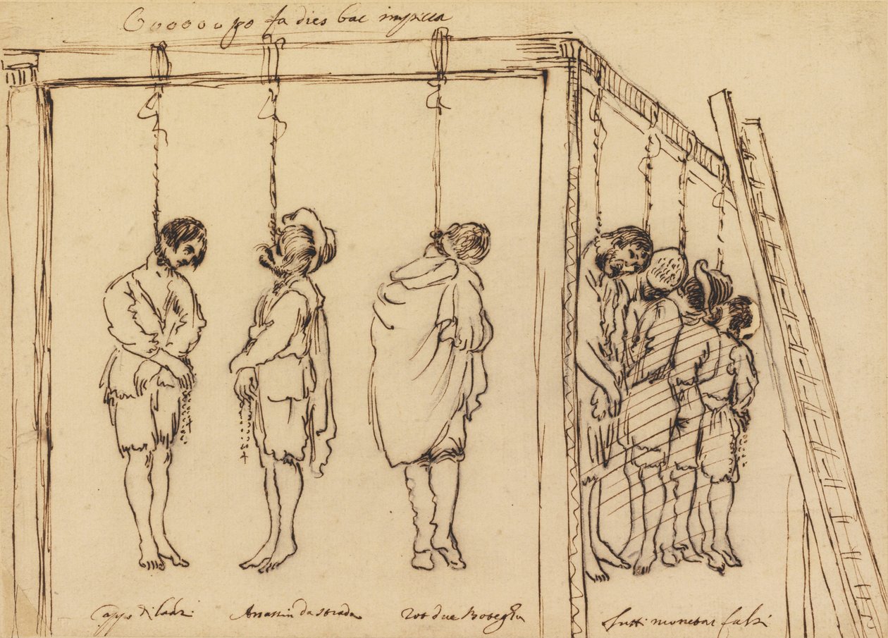 Seven Men on the Gallows by Unknown