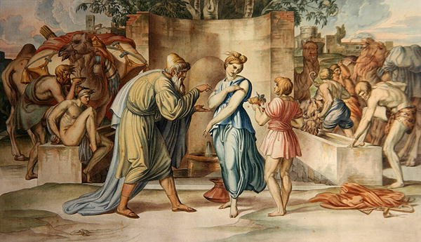 Elisha and Rebecca at the Fountain by Bonaventura Genelli