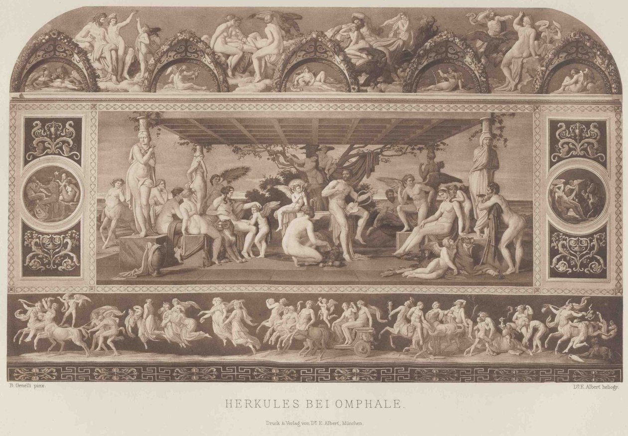 Hercules at Omphale by Bonaventura Genelli