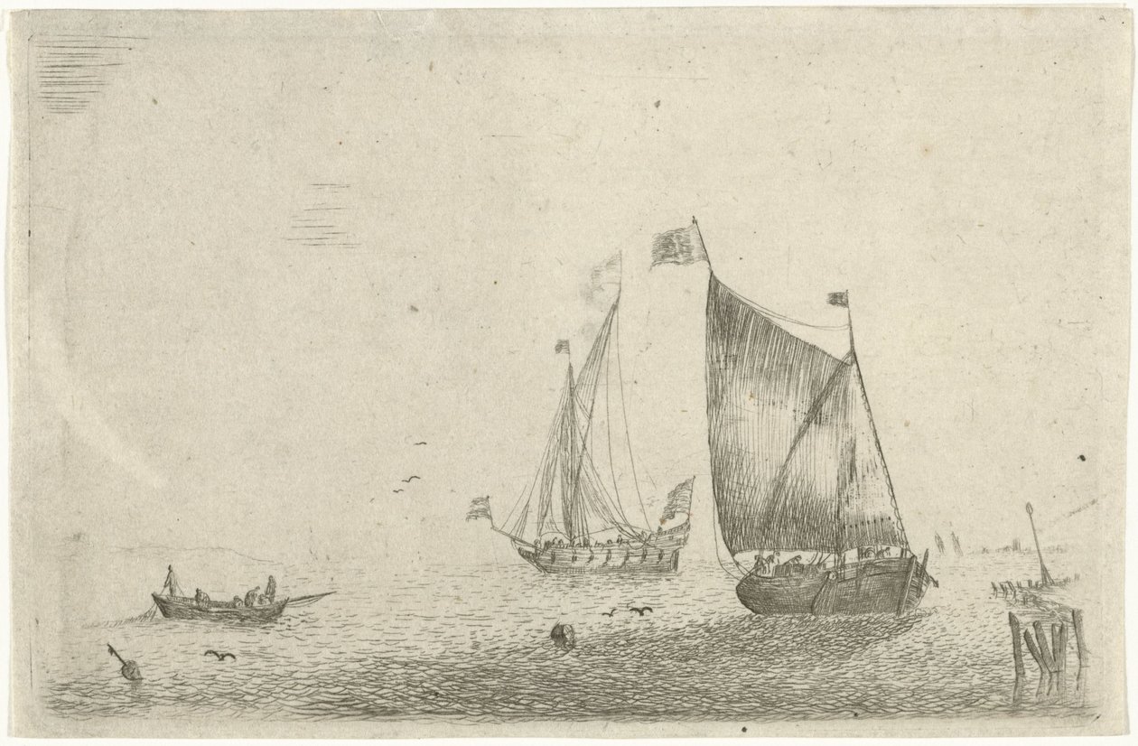 Seascape with a Fishing Boat by Bonaventura Peeters (I)