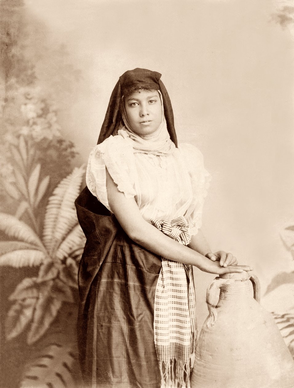 Girl with water jar by Bonfils Studio