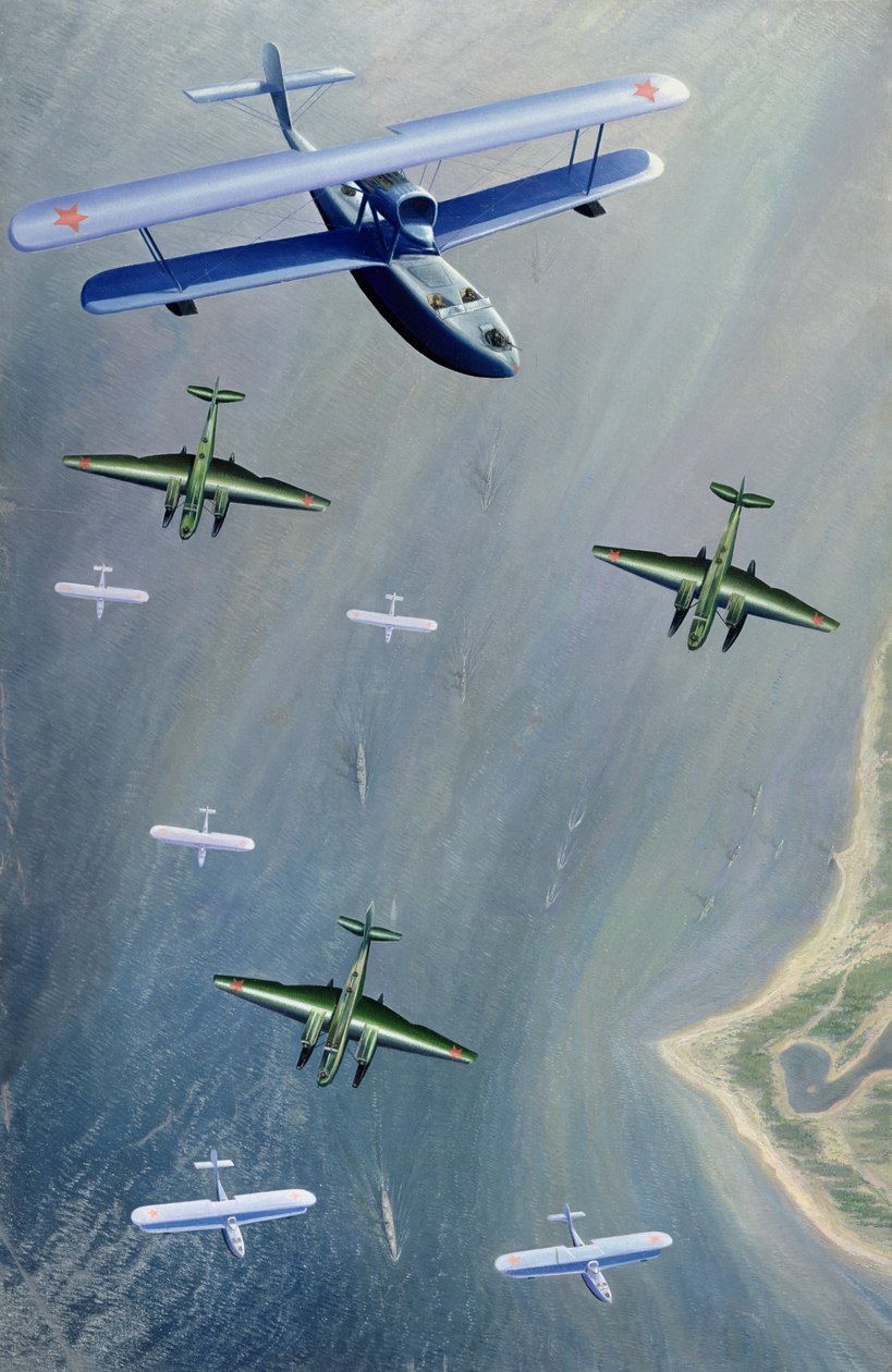 Seaplanes by Boris Ivanovich Tsvetkov