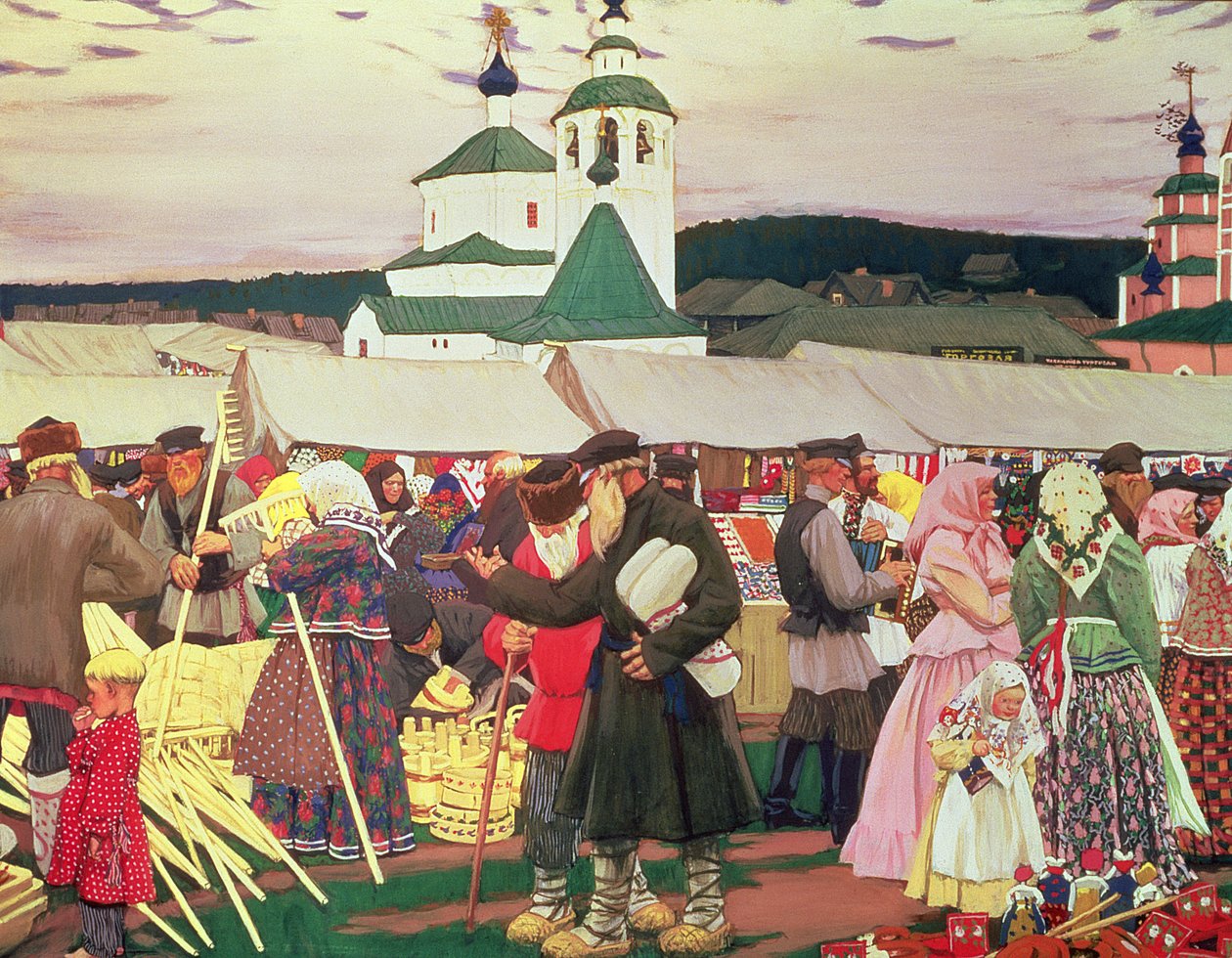 The Fair by Boris Mikhailovich Kustodiev