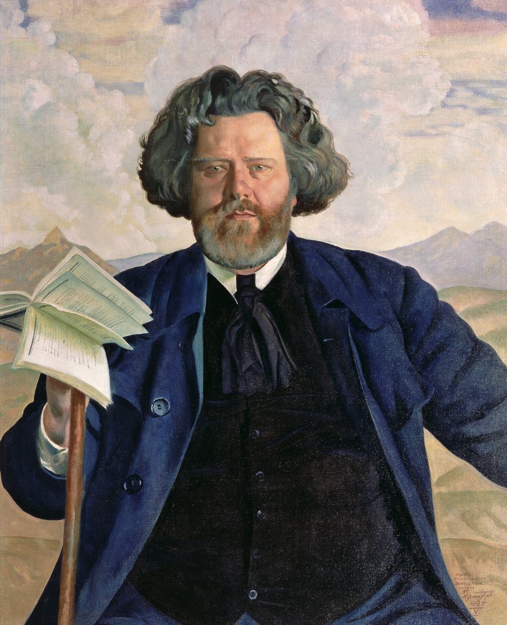 Portrait of Maximilian Voloshin by Boris Mikhailovich Kustodiev