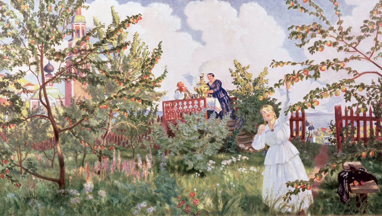 The Orchard by Boris Mikhailovich Kustodiev